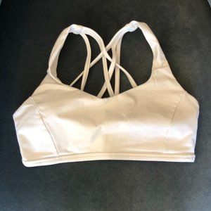 Lululemon Free To Be Serene Bra, White, Size 8